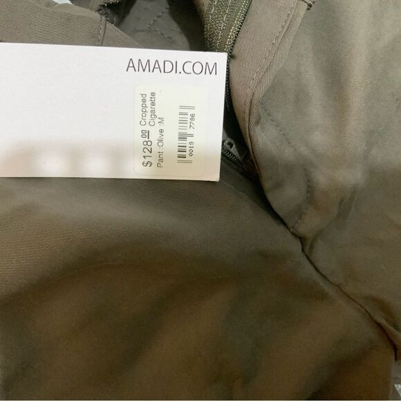 Anthropologie Amour Vert Amadi Pants Size M Cropped Cigarette Green Retail $128 - Picture 8 of 12